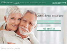 Tablet Screenshot of lifetimesmilesdentalcare.com